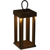 Image de Konstsmide Lanterne LED Cannes | Couleur rouille | Intérieur / extérieur | Aluminium | 2 couleurs de lumière | 3 modes d'éclairage | Autonomie de la batterie jusqu'à 20 h | 7819-970, 15 cm (L)/15 cm