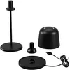 Image de Konstsmide Biot 7845-750 Lampe de table LED sans fil pour intérieur/extérieur Noir 11 x 30 x 11 cm