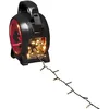 Image de Konstsmide Guirlande lumineuse à micro-LED avec enrouleur de câble, 100 diodes blanc chaud, 30 V, extérieur (IP44), Câble souple noir - 3830-107
