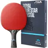 Image de STIGA Raquette de Ping Pong Royal 4 Star Crystal - Raquette de Tennis de Table 4 Étoiles, Bois 5 Plis, Revêtement ITTF avec Éponge 2.0 mm, Manche Concave, Conçue pour l'Attaque et la Vitesse