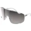 Image de POC Devour Lunettes de Soleil, Blanc hydrogène, Route Claire, Argent ensoleillé, Taille Unique Mixte