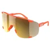 Image de POC Devour Lunettes de Soleil, Fluo. Orange translucide/Clarity Road/Partly Sunny Gold, Taille Unique Mixte