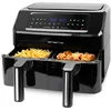 Image de Emerio AF-130376.1 Friteuse numérique à double air, friture à air chaud sans huile supplémentaire, volume 2 x 3,6 l, 12 programmes, sans BPA, fonction SYNC FINISH (les deux sont prêts en même temps)