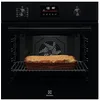 Image de Electrolux LOH4P06K Four encastrable multifonction 72 l, nettoyage pyrolytique, SurroundCook, chauffage rapide, écran LED tactile, acier inoxydable, anti-traces de doigts, noir