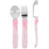 Image de Lot de 3 couverts d'apprentissage acier inoxydable Rose