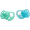Image de Baby Pacifier - 2 Pack | Orthodontic Shape | Ultra Light | Soft Silicone Teat | BPA-Free | Suitable for Babies Aged 6+ Months | Blue Green