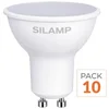Image de Ampoule LED GU10 8W 220V - Pack de 10 - Blanc Neutre 4000K - 5500K