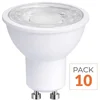 Image de Ampoule LED GU10 8W 220V PAR16 COB - Pack de 10 - Blanc Chaud 2300K - 3500K