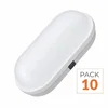 Image de Pack de 10 - Applique LED Murale 20W Blanche Ovale IP65 - Blanc Froid 6000K - 8000K