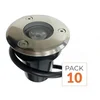 Image de Pack de 10 - Spot Extérieur Encastrable LED IP65 220V Sol 3W 45° - Blanc Froid 6000K - 8000K