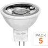 Image de Pack de 5 - Ampoule LED GU5.3 / MR16 12V 8W SMD 80° - Blanc Froid 6000K - 8000K