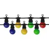 Image de Guirlande Guinguette LED 13M 20pcs 6W IP65 Multicolore - Câble Noir