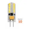 Image de Pack de 10 - Ampoule LED G4 12V 3W SMD2835 24LED 360° - Blanc Chaud 2300K - 3500K
