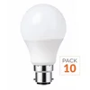 Image de Pack de 10 - Ampoule LED B22 9W 220V A60 180° - Blanc Neutre 4000K - 5500K