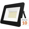 Image de Pack de 10 - Projecteur LED Extérieur 30W IP65 Noir - Blanc Neutre 4000K - 5500K