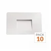 Image de Pack de 10 - Balise LED saillie 3W 220V 120° Blanche IP44 pour Escalier - Blanc Neutre 4000K - 5500K