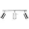 Image de Plafonnier Spot Orientable Inox pour 3 Ampoules GU10
