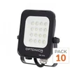 Image de Projecteur LED Extérieur SMD 10W IP65 Noir - Pack de 10 - Blanc Chaud 2300K - 3500K