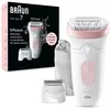Image de Braun Silk-épil 7 7-030 Épilateur pour femme Blanc/rose flamant rose