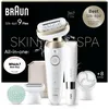 Image de Braun Silk-épil 9 Flex SkinSpa All-in-One Kit épilateur pour femme/épilateur pour longue durée, mini rasoir pour le corps, 9-481 3D, blanc/doré