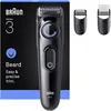 Image de Braun Tondeuse Barbe Homme Series 3 BT3520, Noir et Bleu   Batterie Rechargeable, sans Fil, 40 Longueurs, Lame Affutée, Coffret avec +3 Outils de Barbier