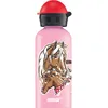 Image de Sigg - Gourde Enfant En Aluminium - KBT Let's Run - Pour l'École et le Sport - Étanche & Légère - Sans BPA - Certifiée Neutre En CO2 - Rose Motif Chevaux - 0,4L