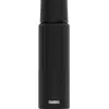 Image de SIGG - Gourde Isotherme 750 ml - Thermo Flask Gemstone IBT Obsidian - Avec Tasse - Pour Randonnée & Camping - Étanche & Légère - Sans BPA - Acier Inoxydable 18/8 - Noir