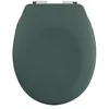 Image de Spirella - Abattant WC Thermo Dur Neela - Charnières en ABS Chromé - Couvercle WC avec Frein de Chute - Fermeture Slow-Close - 44 x 37 x 3 cm - Vert Foncé Mat