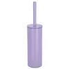 Image de Spirella - Brosse WC avec Support Acier - Akira - tête Interchangeable et d'un Pot en Acier Solide - avec Récipient hygiénique - Brosse Toilette fermée - à Poser - Lavande Mat - 40 x 9.5 x 9.5 cm