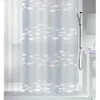 Image de Spirella Rideau de Douche Anti-moisissure, antibactérien, Lavable, imperméable, Peva, « Sardaigne Poissons », 180 x 200 cm, Blanc Transparent