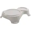 Image de Rotho MyPet Sally Double bol d'alimentation avec couvercle, Plastique (PP) sans BPA, sand, 1l + 0.28l (32.0 x 23.7 x 7.0 cm)