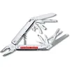 Image de Victorinox Swiss Tool X Plus Ratchet Couteau de Poche Suisse, Couteau Multifonction, 38 Fonctions, Tire Bouchon, Lame Fixe, Etui, Argent