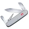 Image de Victorinox Electrician Alox Couteau de Poche Suisse, Léger, Couteau Multifonction, 7 Fonctions, Grand Lame, Argent