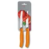 Image de Victorinox Swiss Classic, Couteau à petit déjeuner, Couteau à pain, Lame tranchante, dentelée, 11 cm, Manche plastique, Acier inoxydable, Set 2 Pièces, Orange
