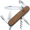 Image de Victorinox Spartan Bois Couteau de Poche Suisse, Léger, Couteau Multifonction, 11 Fonctions, Lame, Ouvre Boite, Tire Bouchon, Bois