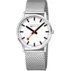 Image de Mondaine Montre analogique à Quartz pour Homme avec Bracelet en Acier Inoxydable A6383035016SBZ, argenté, Bracelet
