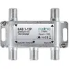 Image de Axing BAB Dérivateur 3 12P 3 Directions 12 DB la télévision par câble CATV multimédia DVB T2 Classe A + 10 DB, 5 1218 MHz Métal