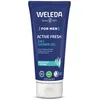 Image de WELEDA Gel Douche Énergisant 3 en 1 Active Fresh Pour Homme   Parfum Boisé Eucalyptus Romarin Vétiver, Base Lavante Végétale 100 % Origine Naturelle, Visage, corps et cheveux, Vegan NATRUE, 200ml