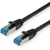 Image de VALUE Cordon LAN Cat 6A | Component Level | Câble réseau S/FTP Ethernet avec connecteur RJ45 | noir 1 m