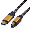 Image de ROLINE GOLD Câble USB 3.0, type A - B, M/M, 0,8m