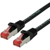 Image de ROLINE Cordon LAN Cat 6 - Component Level - Câble réseau S/FTP Ethernet avec connecteur RJ45 - noir 0,5 m