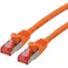 Image de ROLINE Cordon LAN Cat 6 - Component Level - Câble réseau S/FTP Ethernet avec connecteur RJ45 - orange 0,5 m