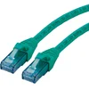 Image de ROLINE Cordon LAN Cat 6A Component Level | Câble réseau UTP Ethernet avec connecteur RJ45 | vert 3 m