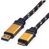 Image de ROLINE GOLD Câble USB 3.0 SuperSpeed | type A - Micro B | 0,8 m