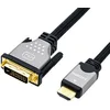 Image de ROLINE Câble DVI HDMI I Câble d'écran avec connecteur DVI D 24+1 Dual Link et HDMI I 4K Ultra HD I noir/argent, 5m