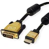 Image de ROLINE Gold Câble écran DVI-HDMI, St-St, (24+1) Dual Link, 2 m