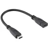 Image de ROLINE Câble USB 3.2 Gen 2 Type C, C-C, M/F, 4K UHD-1, 10Gbit/s, 100W, noir, 0,15 m