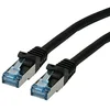 Image de ROLINE Cordon LAN Cat 6A - Component Level - Câble réseau S/FTP Ethernet avec connecteur RJ45 - noir 0,5 m
