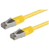 Image de ROLINE Câble LAN S/FTP Cat 5e | cordon réseau Ethernet avec connecteurs RJ45 | jaune 0,5 m