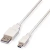 Image de Value Câble USB 2.0, type A - 5 broches mini, blanc, 3 m